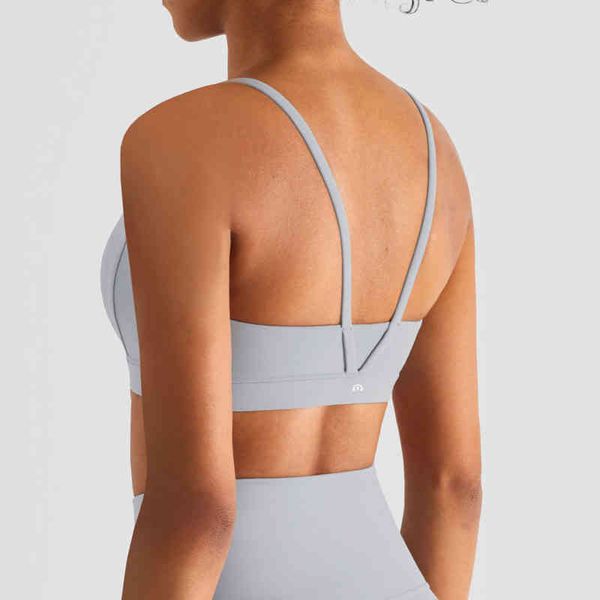 

lulu lu-wx1430 bras brand ad skin friendly high-end nude leica yoga bra women's beautiful back vest sports underwear zulw, Red;black