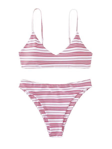 

striped bikini swimsuit q6so#, White;black
