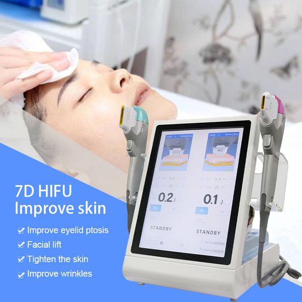 

beauty items hifu 7d skin tightening machine face wrinkle removal 4.5mm 8mm and 13mm sensor cartridges