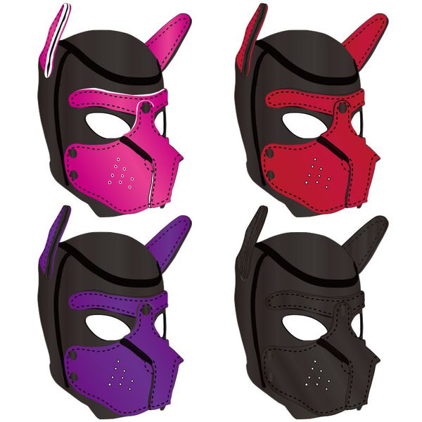 Fetish Dog Captante BDSM Sexy Bondage Mask Head Hap Hood Restrive Y Cosplay SM Game Toy for Women Gay Couples