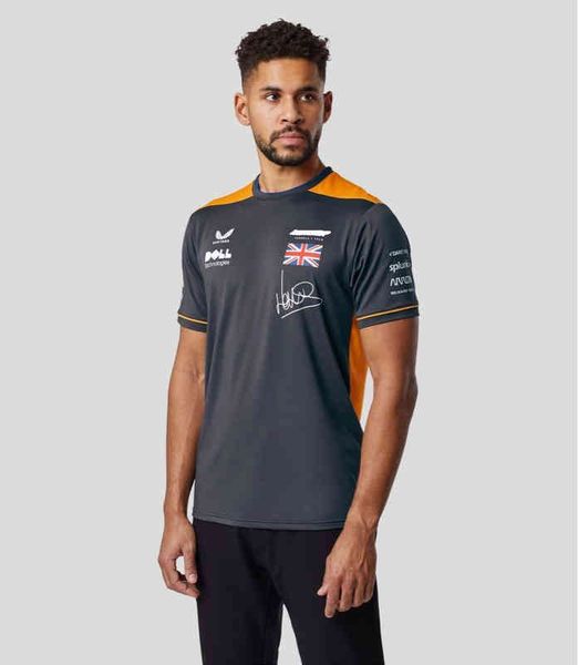 

the new 2022 mclaren f1 lando norris short sleeve t-shirt men leisure quick-drying in summer 8wui, White;black