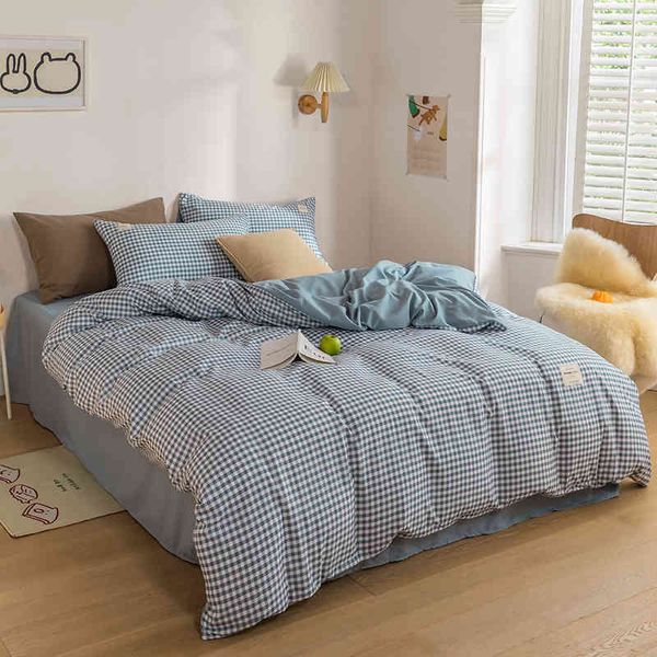 

american cotton washable four piece set lovely ins student dormitory quilt cover printed bedding