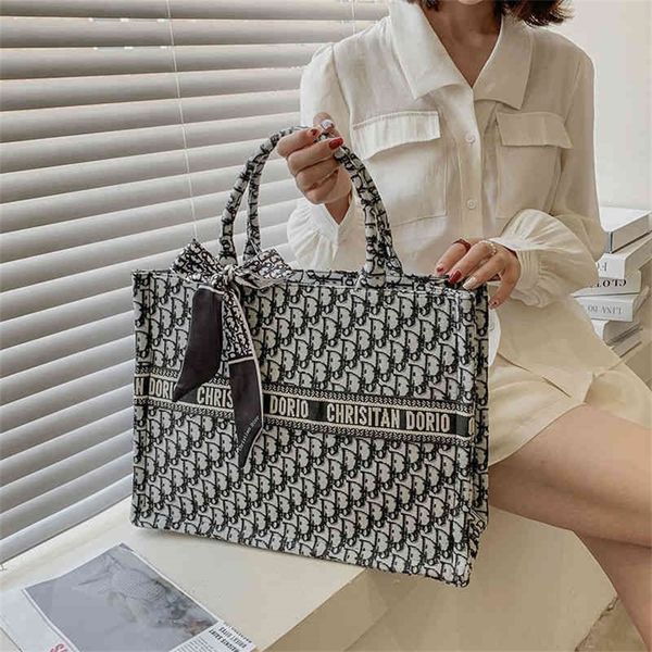 

fashion canvas bag tote hand embroidery large capacity women's single shoulder bag factory store online