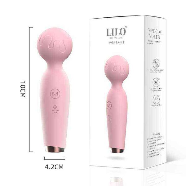 NXY Vibradores pequenos Microfones Vibradores Frequency Massager Women S AV Stick Charging Life Life Property Products 220514