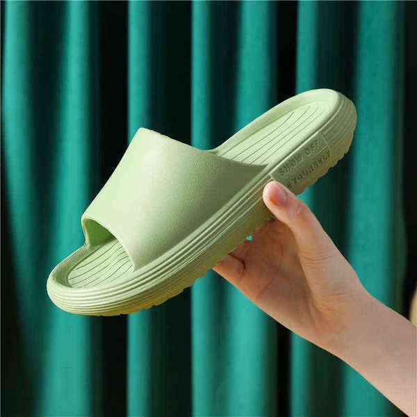 

soft platform slides for women non-slip bathroom slippers men fashion home slipper anti-slip sandals shoes for female/man t220728, Black