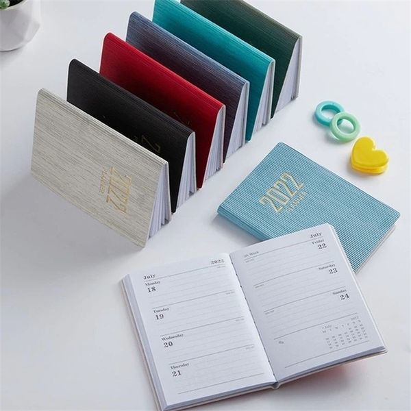 Mini notebook A7 365 giorni Tasca portatile Blocco note Agenda settimanale giornaliera Planner Notebook Cancelleria per ufficio Materiale scolastico 220707