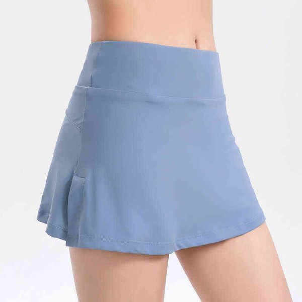 

female yoga short skirt outdoor fitness quick drying anti light strip lined fashion