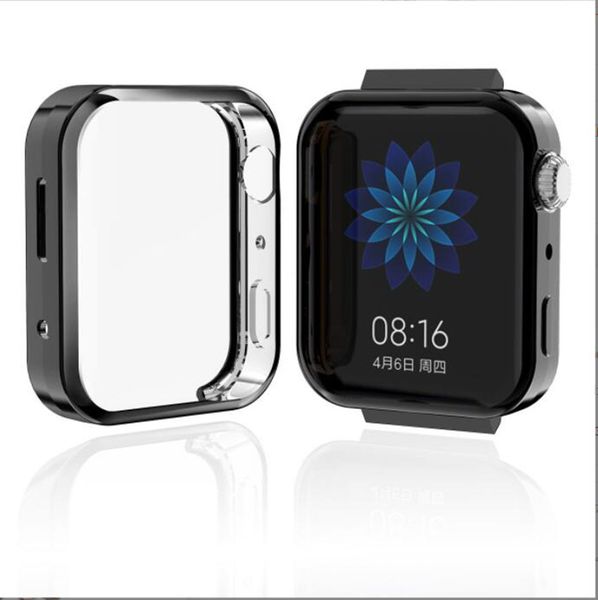 XM Anti-Fall Watch Bands Adequado para Xiaomi Smart Watch Silicome TPU Protetive Shell Smartwatch Screen Protector Case