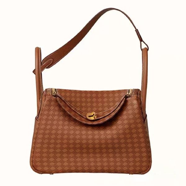 

gold brown bag 30cm designer classic brand h luxury bag genuine leather fashion