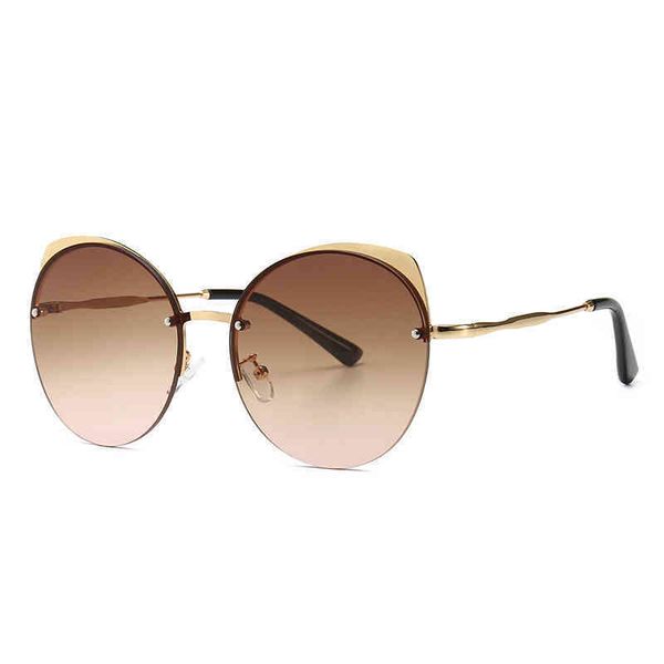 

cat eye sunglass modern sunglass round cat ear sea color street p sunglass female 2918, White;black
