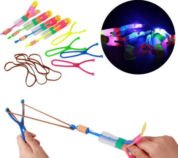 new style big led flyer toys light up slingshot umbrella helicopter led flyer helicopter