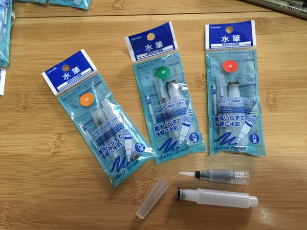 

3 шт./лот Сакура воды кисти Акварель искусство кисти нейлон волос живопись кисти с