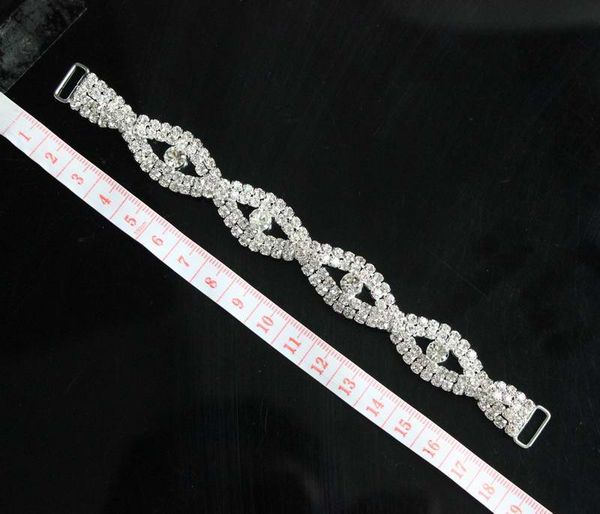 

6pcs Long Rhinestone Bikini Connectors/ Buckle Stunning Look Metal Chain For Swimming Wear Bikini Decoration
