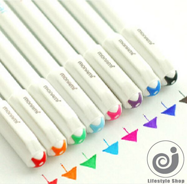 8 pçs / conjunto de doces cor gel caneta cute canetas canetas material escolar papelaria papelaria escola escolar material jia080