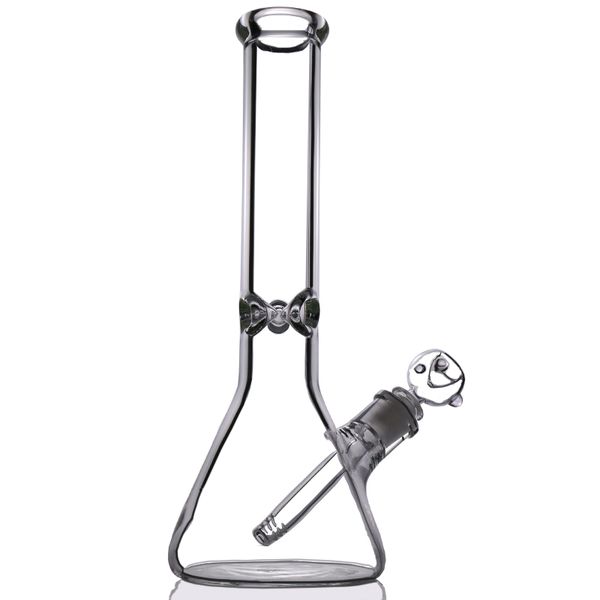 Nargile 9mm Cam Beher Bong 13.77 inç Buz kalın fil 14/18 downstem 14mm kase ile Ortak nargile