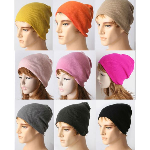 

wholesale-fashion autumn winter solid color warm plain acrylic knit ski beanie skull hat drop shipping, Blue;gray