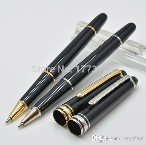 

classic black resin mt luxury pen school office stationery sell luxury writing roller ball pen #163