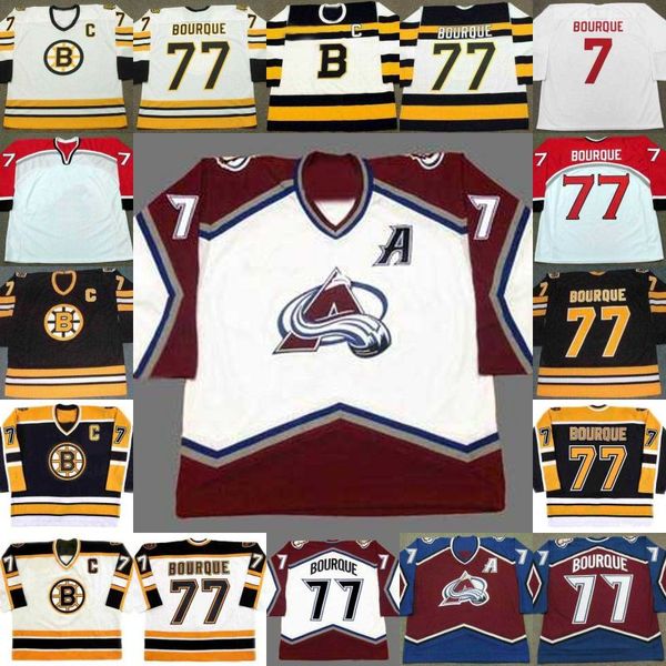 

77 Raymond Bourque Jersey Boston Bruins 2003 1990 1992 1995 1996 Colorado Avalanche 2001 Hockey Jerseys Stitched