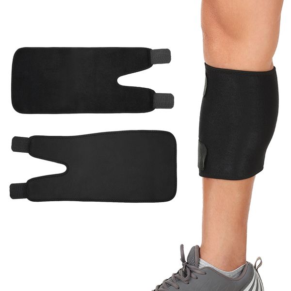 

wholesale- calf compression support brace adjustable leg brace support calf compression brace elastic calf support straps, Black