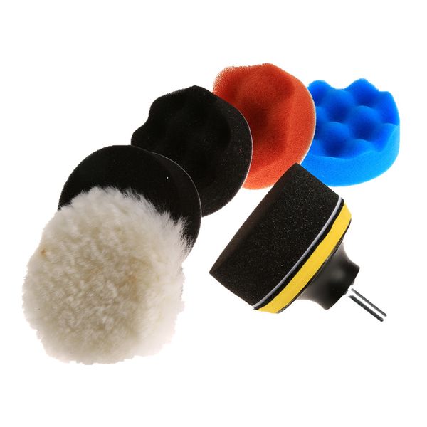 

wholesale- 8pcs/set 3inch polishing buffing pad sponge kit car polisher w/ m10 thread adapter car wash auto detailing cleaning car styling