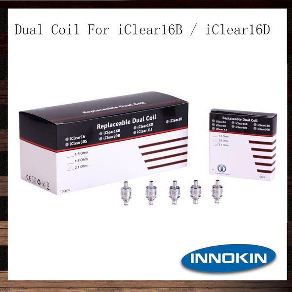 

Innokin iClear 16B 16D двойной катушки головки замена двойной катушки головки для Iclear16b 16D атомайзер 100% оригинал