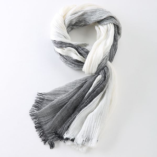 

wholesale- 75*205cm 2016 wholesale brand winter scarf men warm soft tassel bufandas cachecol gray plaid woven wrinkled cotton men scarves, Blue;gray