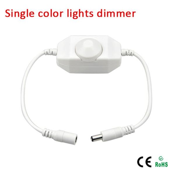 Mini LED Brightness ajuste o controlador Dimmer do interruptor para 3528 5050 5630 único cor LED tira luz LED dimmer 12V, 24V