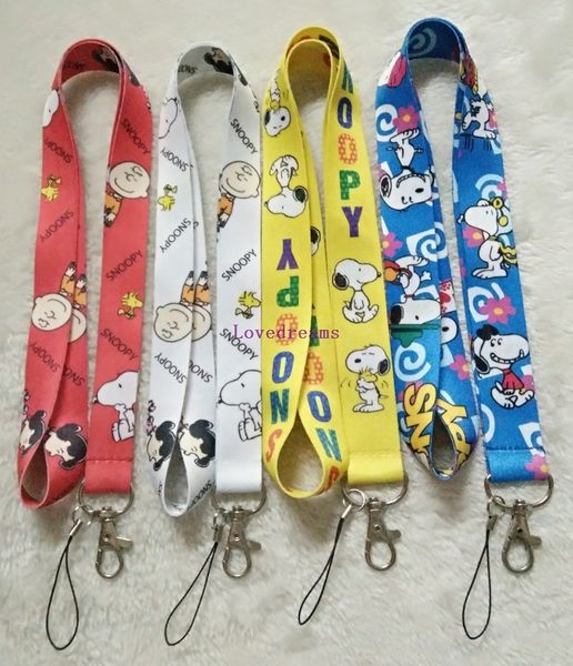 

20 pcs cartoon snoopy neck lanyard cell phone pda key id holder long strap