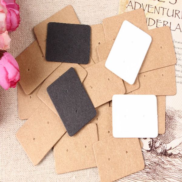 

2.5 * 3.5cm (1,0 * 1,4" ) Крафт бумага серег Тэг дисплея ювелирных изделий карты Розничная с