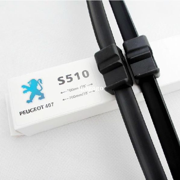 

Free shipping car wiper blades For Peugeot 407 size 28" 28" Soft Rubber WindShield Wiper Blade 1PAIR