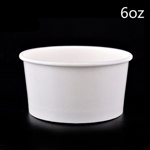 White Paper Ice Cream Bowl With Arched Cover Disposable Water Ice