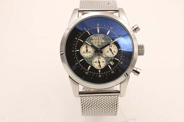 

black back men's watch white staimless belt skeleton chronograph dial silver watches silver pointer trend and xfivc, Slivery;brown