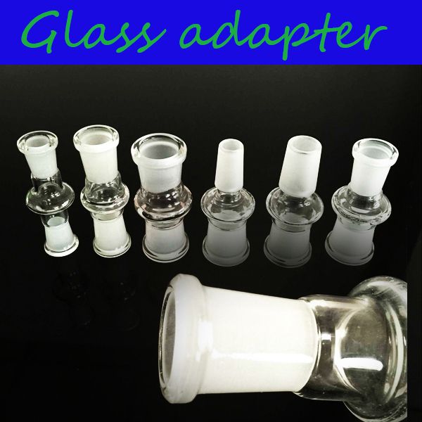 Adattatore riduttore in vetro maschio da 18 mm a 14 mm per narghilè Connettore estensibile a discesa in borosilicato smerigliato