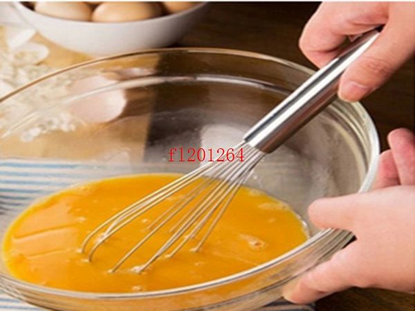 300 pz/lotto Spedizione Gratuita Mini formato Cucina In Acciaio Inox frullini per le uova Frullino per le uova Frusta Mixer Uovo strumenti di cottura Frullatore da cucina