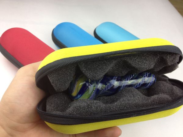 

случай стеклянная труба смешать цвета курительная трубка коробка для 3" до 6 " курить стекло ручной трубы ложка трубы бесплатная доставка