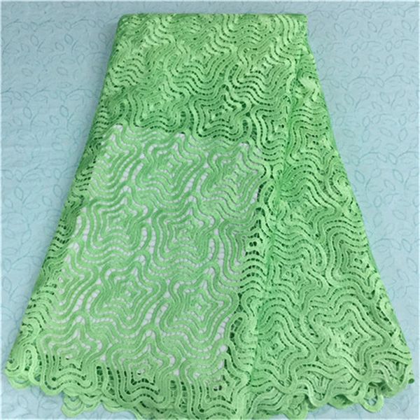 

5yards/pc)bw84-5,african lace fabric with star style embroidery,new fashion lemon green french guipure lace fabric for party dress, Black;white