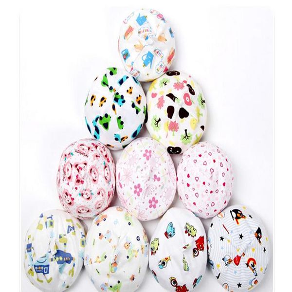 

100pcs new baby products apply to 0-3 month neonate cap cotton cartoon hat random color small cap, Yellow