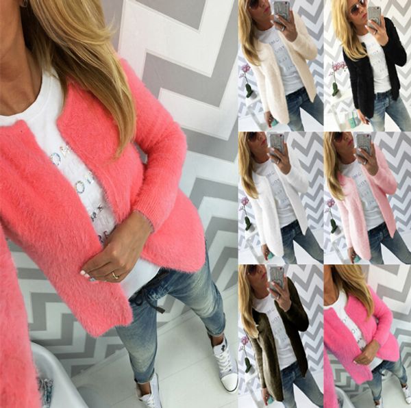 

Women Clothing Coats Autumn Winter Sweater Long Sleeved Fashion Jackets Female Hot New Outerwear