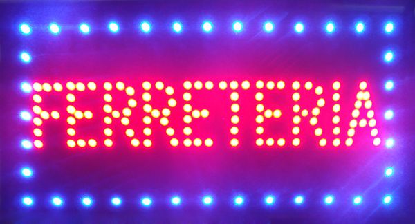 LED Neon Sign FERRETERIA Анимированные неоновые привлекательные слоганы, рекламный щит размером 19 