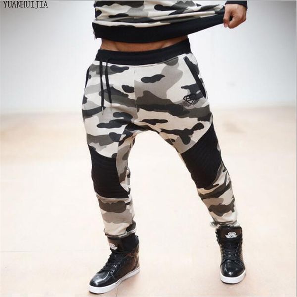 

wholesale- 2017 brand fashion men camouflage casual men pants male trousers hoodie bermuda pants fitness pantalon hombre, Black
