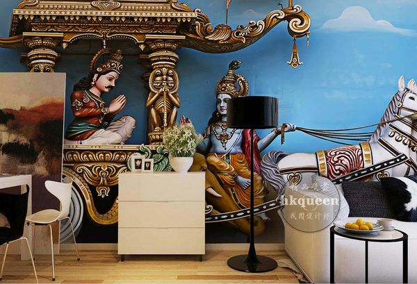 

character sedan white horse belief relief wall background wallpaper for children room