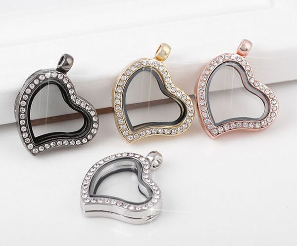 

new floating locket charms little heart peach pendant for necklace/bracelets pandora accessories four different colors ing, Bronze;silver