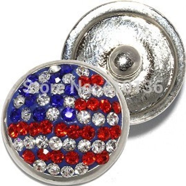 

nsb1317 snap jewelry button for bracelet necklace fashion diy jewelry crystal snaps national flags buttons, Black