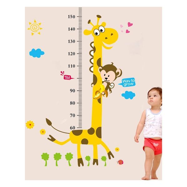 Giraffe Wall Decal Growth Chart