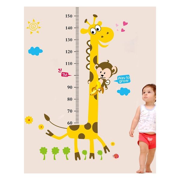 Giraffe Growth Chart Wall Decal