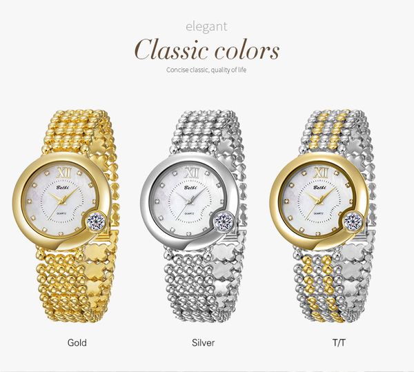 

Модные часы BELBI кварцевые часы повседневная полный стальной циферблат стиль женщина кристалл алмаза стиль часы женский складной пряжки подарки для девочек