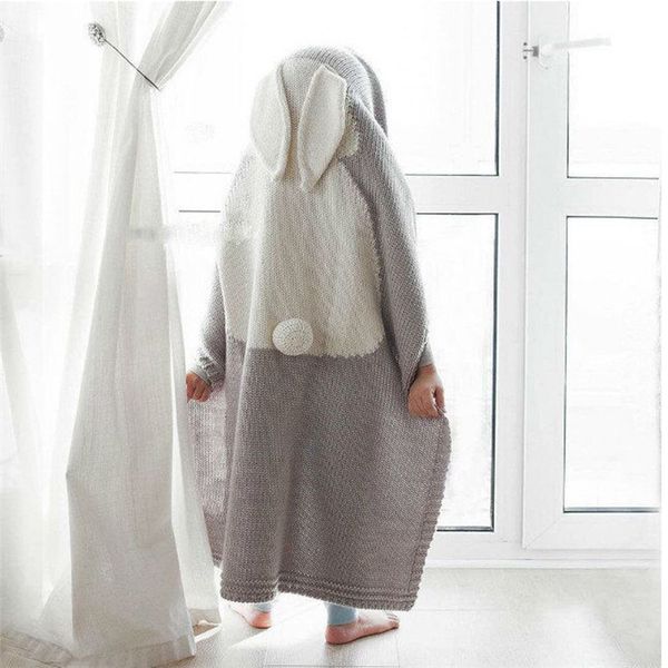 

ins blankets baby boy girls flannel blankets baby kids ins 80 x 100 cm nursery bedding cartoon rabbit blankets print soft ib551