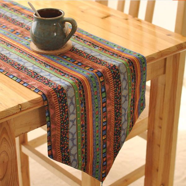 

National Style Table Runners Color Linen Wedding Party Table Cover Cloth Restaurant Hotel Decoration Promotion SD720