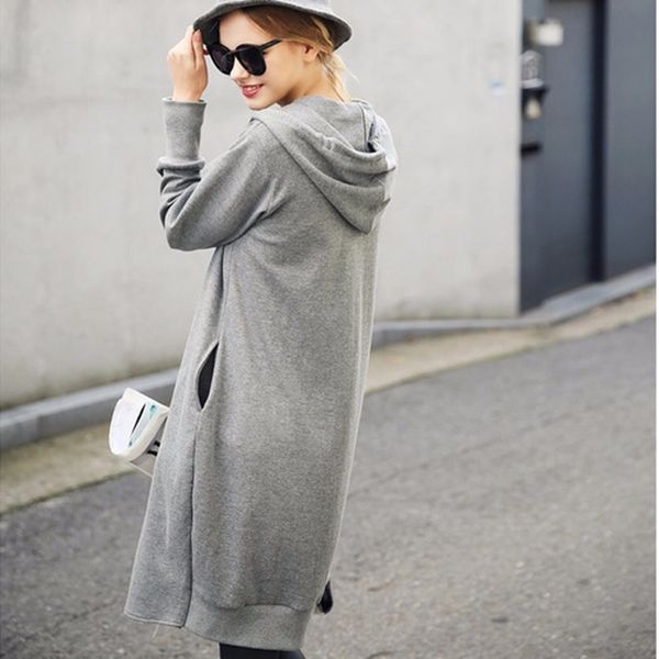 knee length hoodie women's