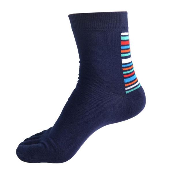 

wholesale-superior 1 pair men middle tube sports running five finger toe socks cotton socks au25, Black